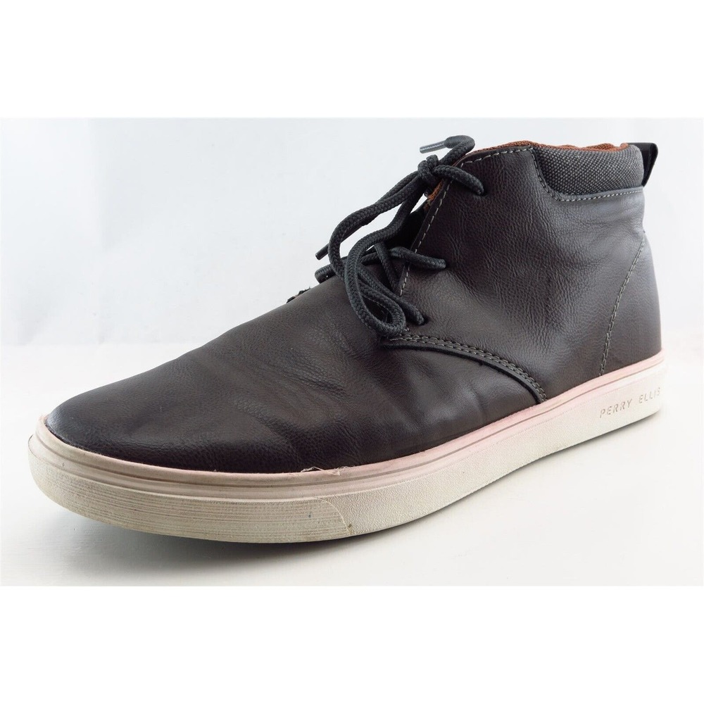 Perry Ellis Men Size 8.5 Medium Brown Synthetic Chukka Boots